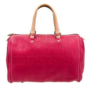 Carolina Herrera Leather Andy Bag in Red